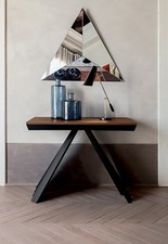 TAVOLO CONSOLLE VENTAGLIO TONIN CASA ALLUNGABILE BASE/PIANI IN VARIE FINITURE