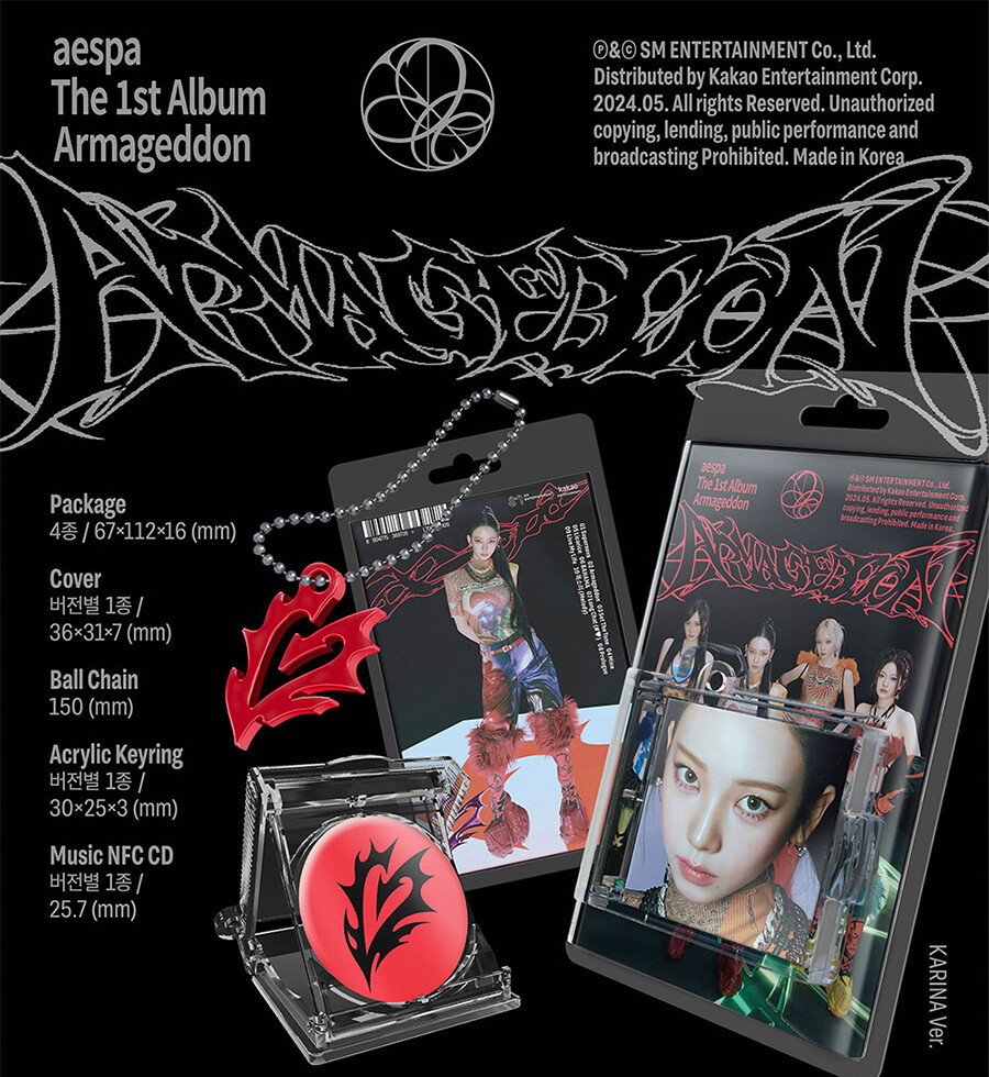 AESPA [ARMAGEDDON] The 1st Album SMINI Ver/Music NFC CD+Photo Card