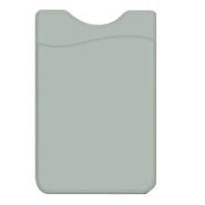 Stick-On Adhesive Silicone Cell Phone Card Holder GRAY