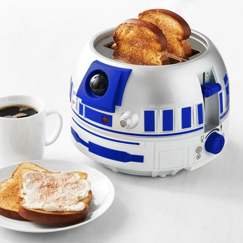 Uncanny Brands Star Wars R2-D2 Two-Slice Deluxe Toaster Active Sounds And Lights - Picture 2 of 7