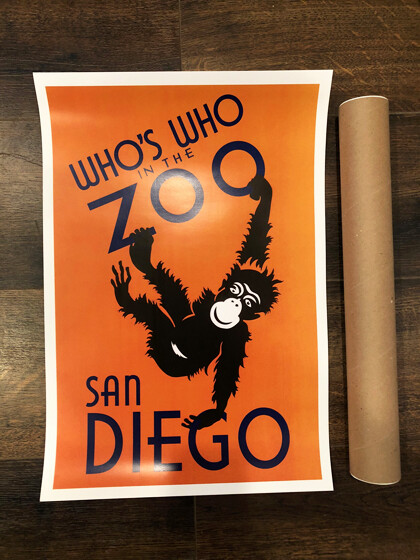 San Diego Zoo Poster, Monkey, Who's Who in the Zoo | eBay