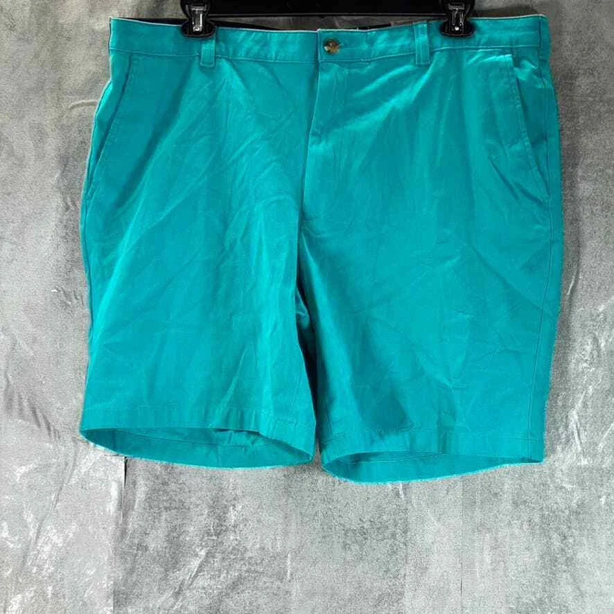 Club Room Men's Crisp Teal 4-Way Stretch Classic-Fit Chino Shorts SZ 32
