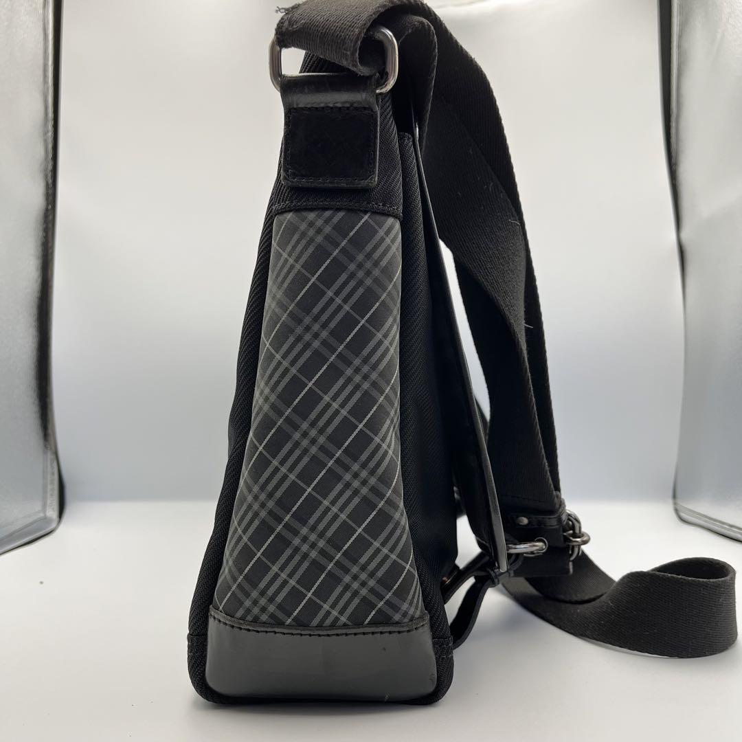 Burberry Black Label Messenger Bag Check Black Nylon From Burberry Black Label Messenger Bag Check Black Nylon From