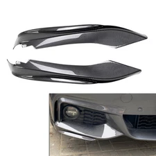 Front Bumper Lip Splitter Side Air Vent Cover Canards Fit BMW 4-Series Carbon