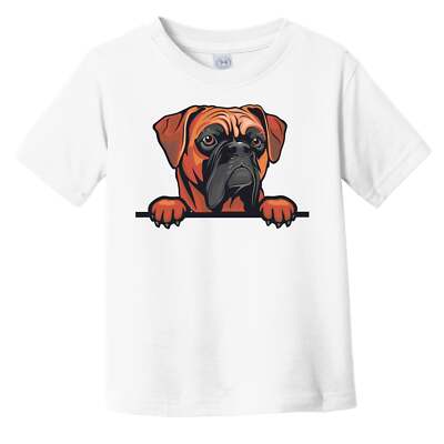 Boxer Dog Breed Popping Up Cute Infant Toddler T-Shirt v2