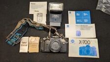Minolta X-700 35mm Film Camera  Lens  Bag Lot Nice