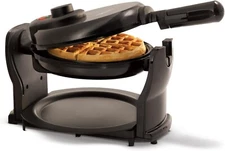 BELLA Classic Rotating Belgian Waffle Maker with Nonstick Plates, Removable Drip