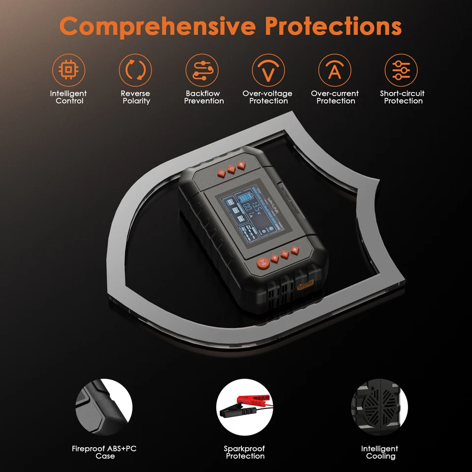 280W/450W Smart Battery Charger Max. 20A/35A Trickle Charger with LCD Display Foto 4 de 4