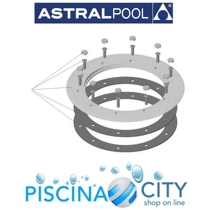 ASTRALPOOL 4402021001 FLANGIA IN PVC E GUARNIZIONI SCARICO DI FONDO