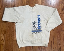Vintage 80s 90s Hawaii Aloha Honolulu Crewneck Sweatshirt Men  s Size M Pre Owned