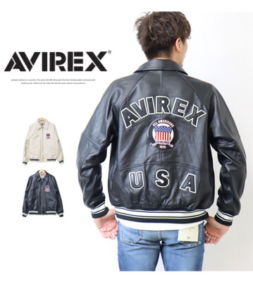 AVIREX Leather Jacket USLsize Length 67 Length 79 Width 56 JP | eBay