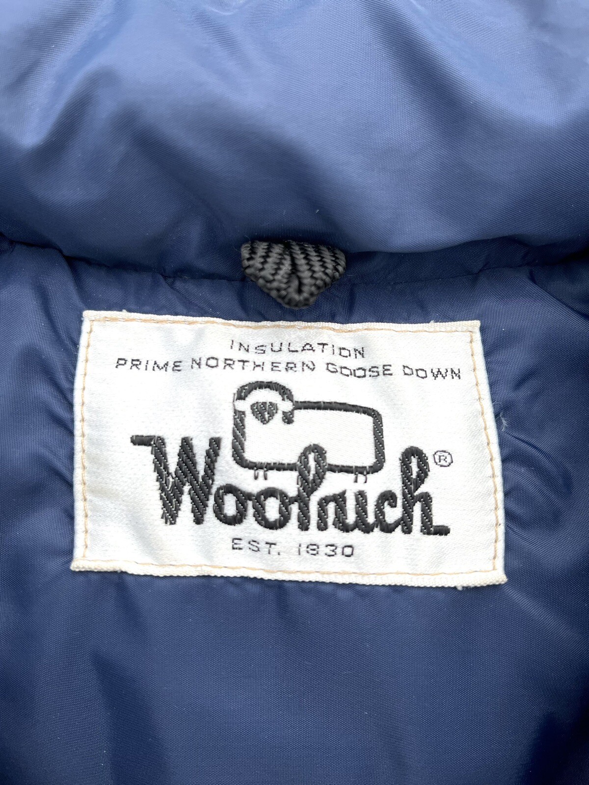 Vintage Woolrich Quilted Goose Down 80s Retro Puffer Vest Mens Size M Navy Blue image 3