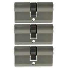 3 cilindri profilati chiusura simultanea 70mm 35/35 emergenza + pericolo +5 chiavi serratura