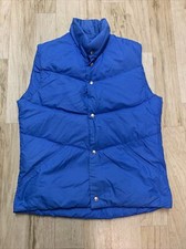 Vtg 70s 80s REI COOP SKI VEST PUFFER BLUE BUTTON DOWN SZ L