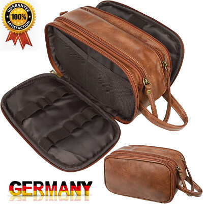 Kulturtasche Herren Kulturtasche Damen GroÃƒÂŸ Leder Kulturbeutel