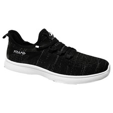 Pyramid Men's Path Lite Seamless Mesh Slip-On Bowling Shoes - Static Black