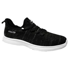 Pyramid Men's Path Lite Seamless Mesh Slip-On Bowling Shoes - Static Black