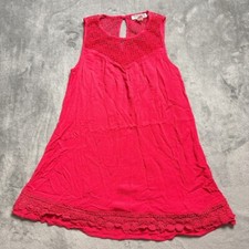 Purple Snow Dress Women's Small Pink Crochet Lace Sleeveless Keyhole Back