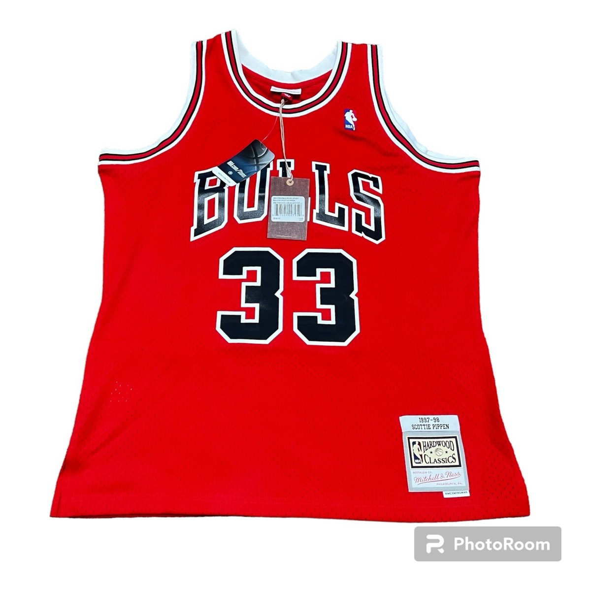 新品 Mitchell&Ness BULLS 33 PIPPEN Jersey MITCHELL & NESS Swingman Road Vtg Bulls #33 Pipen Jersey READ DESC