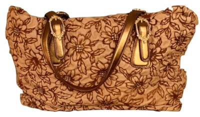 NWT Gianfranco Sisti Italy Puffed Floral Rhinestones Metallic Leather Purse Rare