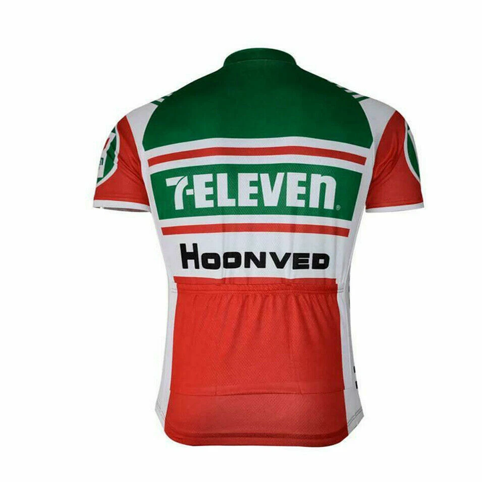 Retro 1986 7 ELEVEN Ciclismo Jersey Conjunto Babero Corto Ciclismo Jersey Ciclismo Pantalones Cortos