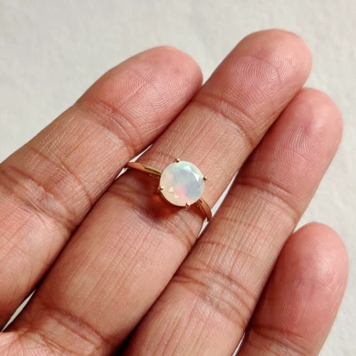 Fire Opal Gemstone Ring Solid 10K Gold Ring Handmade Jewelry Size Available - Image 2 of 4