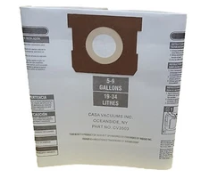 Shop Vac 5-8 GALLON Bags-3PK-90661 Standard Filtration Fits All Tank Sizes