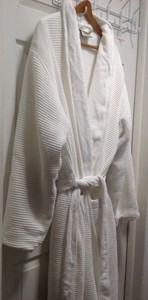 Pottery Barn Waffle Weave White Resort Robe Sz X Large Super