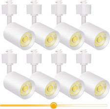 Dimmable 10W LED Track Lighting Heads, 3000K Warm White, Pack of 8