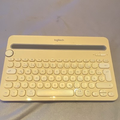 Logitech K480 Bluetooth Tastatur QWERTZ Deutsch tragbar, Weiß