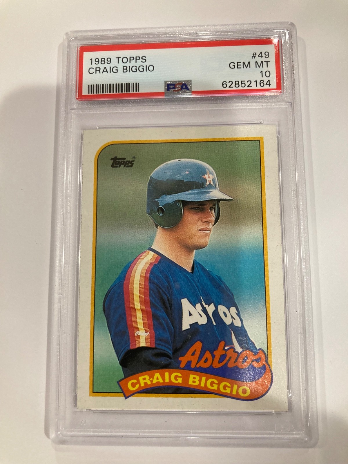 1989 Topps #49 Craig Biggio PSA 10 HOF - Ships Next Business Day