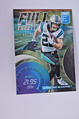 CHRISTIAN MCCAFFREY 2021 PANINI ELITE  FULL THROTTLE 331/349 CAROLINA PANTHERS
