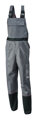 Planam Schweißerlatzhose Weld Shield, Größe 64, grau/schwarz - 5530064