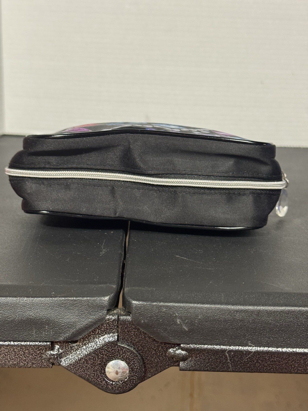 Lancome Cosmetic Bag Makeup Bag Travel Bag Black Gemstone Print Zipper Pouch