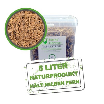 natürliches Tabakstroh Hühnernester  - Tabakstroh 5L im Eimer -  MeineHennen