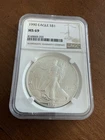 1990 american silver eagle NGC MS69