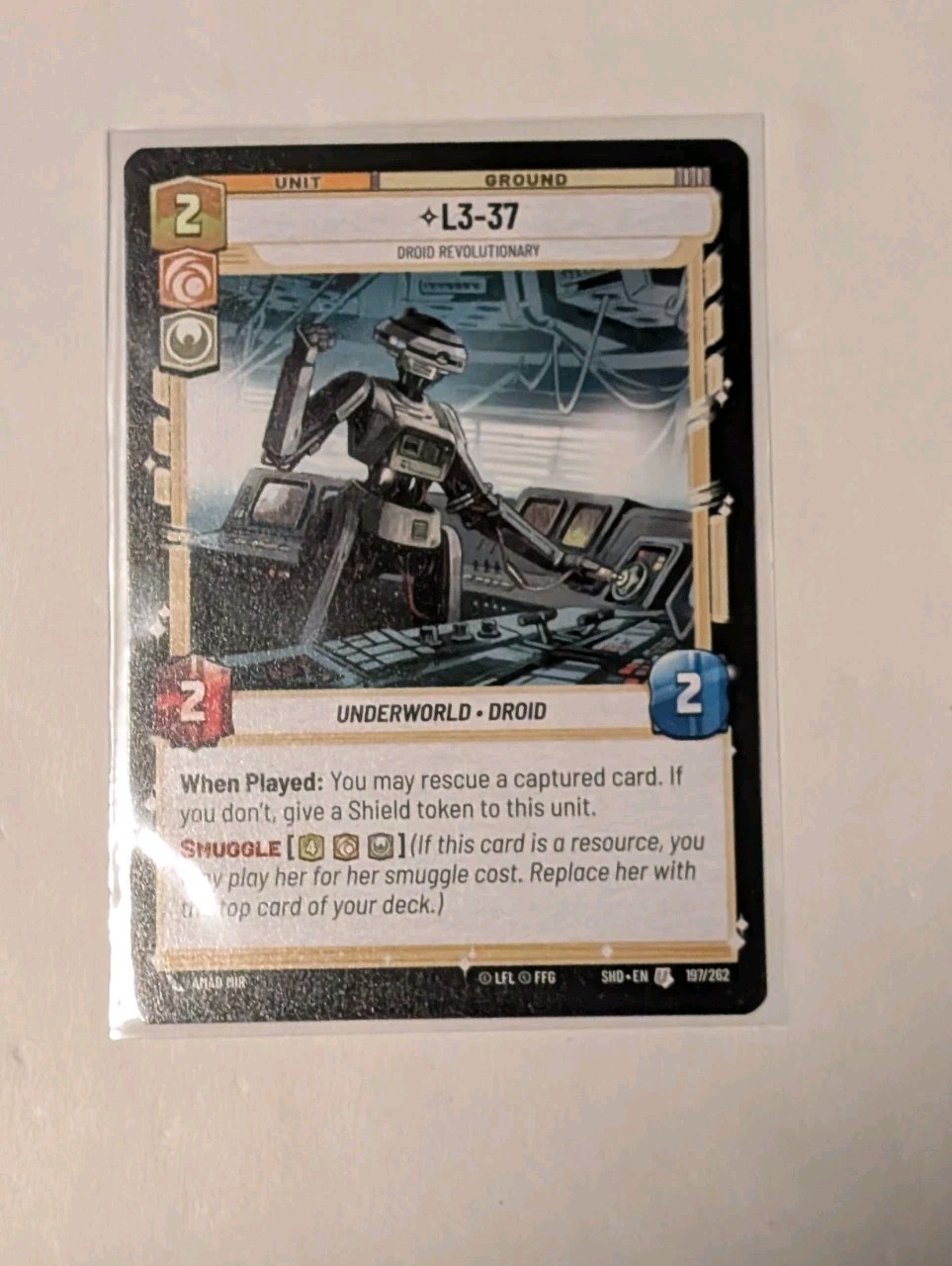 L3-37 197/262 Star Wars Unlimited Shadows of the Galaxy