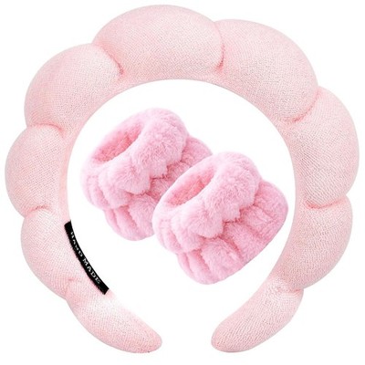 Zkptops Spa Headband for Washing Face Wristband Sponge Makeup Skincare Headband 