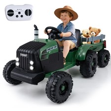 COSTWAY 24V Ride On Tractor Kids Electric Vehicle with Music