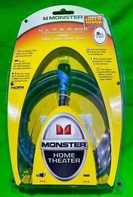 Monster Ultra 800 HDMI-Qualität abgeschirmtes Video HD TV-Kabel 2,43 m (8 Fuß), Goldanschluss