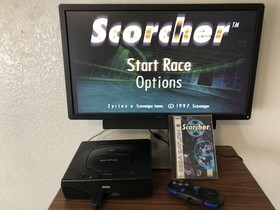 Scorcher Sega Saturn CiB 1996 Scavenger Official Racing Action Tested Works