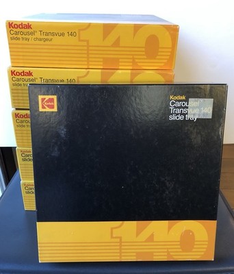 Lot of 6 Kodak Slide Carousel Transvue 140 Slide Tray Instructions Labels 