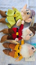 Grumpy Dopey Bashful Disney Store Exclusive Snow White 7 Dwarves Plush Lot Of 3