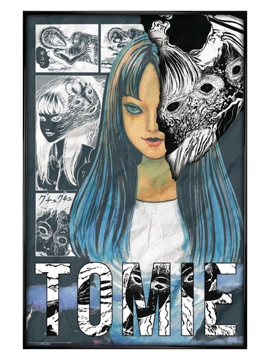 Junji Ito Tomie Maxi Poster - Gloss Black Framed
