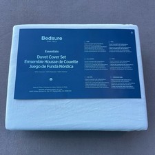 Bedsure Duvet Cover Set King Bed Size Oversized Light Blue