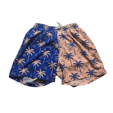 Chubbies Swim Trunks Mens Large 5.5 Inseam Blue Peach Palm Tree Lined Beach