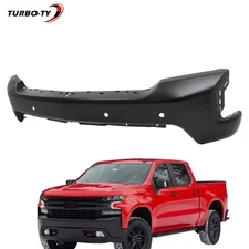Black Bumper Valance GM1002872 Split Type Fit For Chevy Silverado 1500 2019-2022