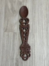 Handmade Welsh Wales Wood Love Spoon Celtic Cross Artist Signed