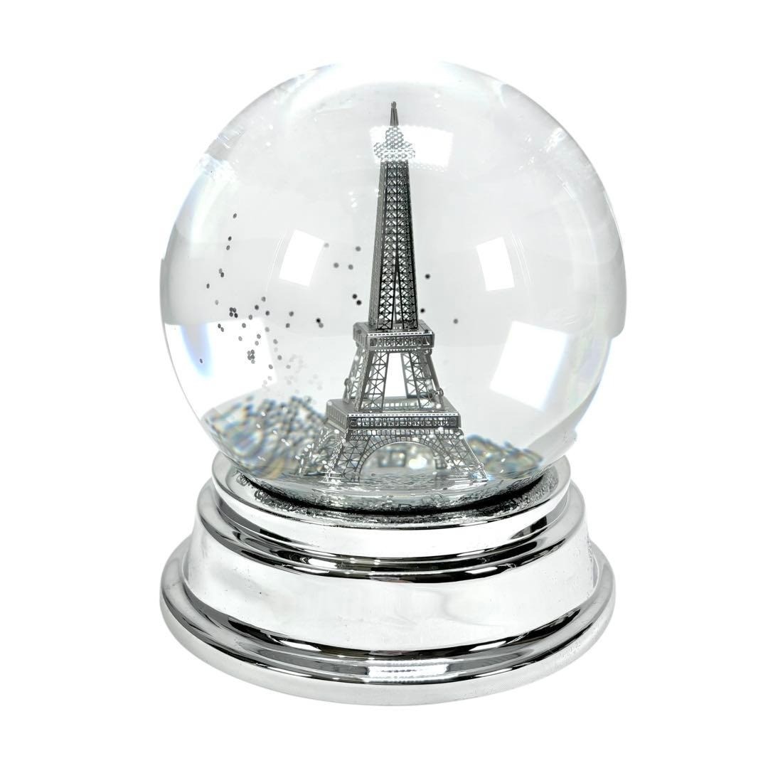Authentic BALENCIAGA Snow Dome Snow Globes Silver Glass Limited item thumbnail 7