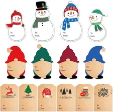 128 Pcs Self Adhesive Christmas Gift Tags